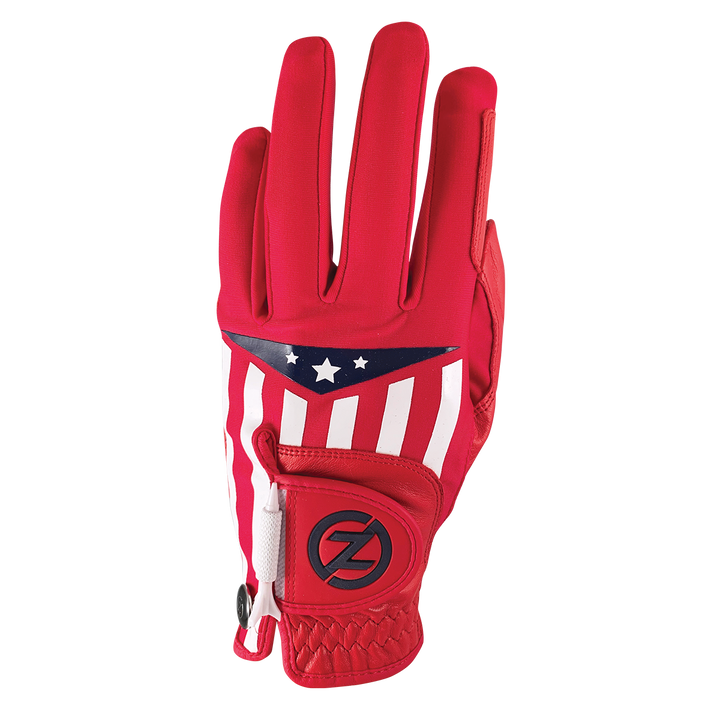 Men's Americana Cabretta Leather &amp; Lycra glove-Red-Left Hand (for Right handed dominant players)