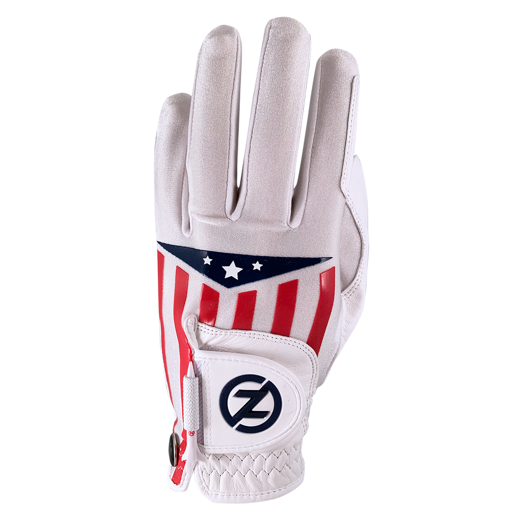 Men's Americana Cabretta Leather &amp; Lycra glove-White-Left Hand (for Right handed dominant players)