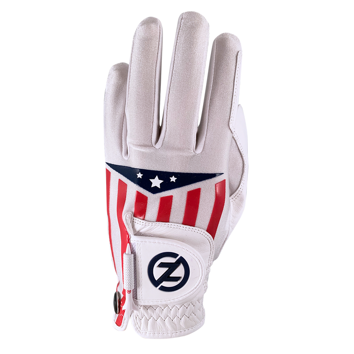 Men's Americana Cabretta Leather &amp; Lycra glove-White-Left Hand (for Right handed dominant players)