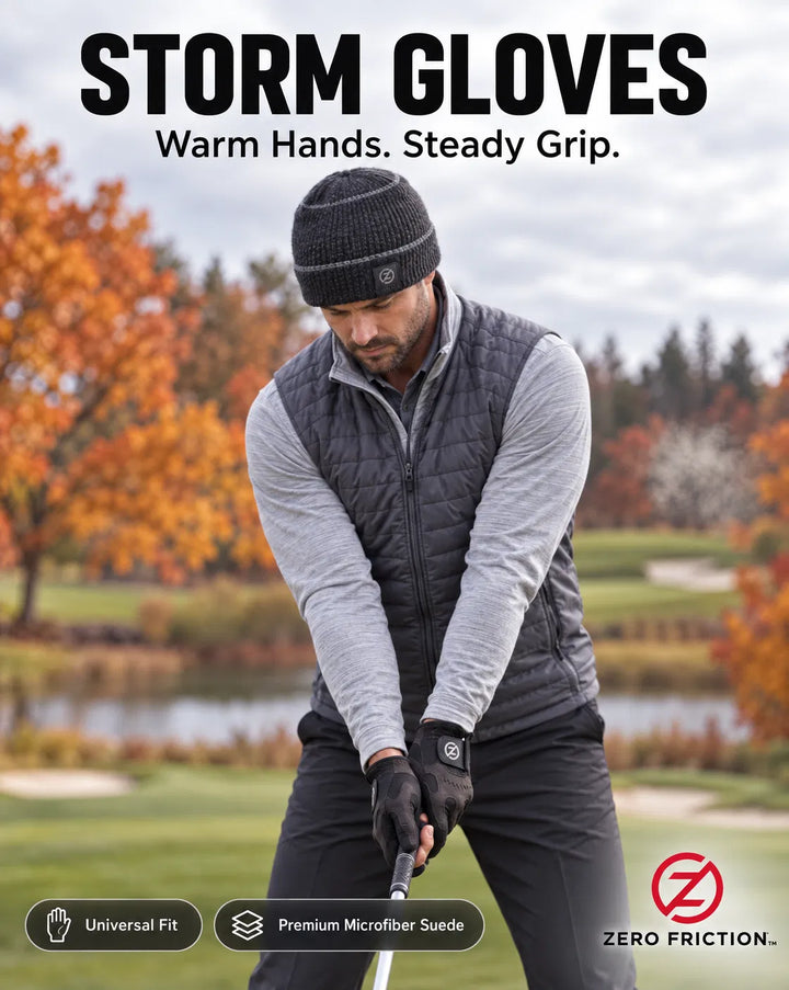 Zero Friction STORM™ Men's All Weather Compression Fit Golf Gloves (Pair)