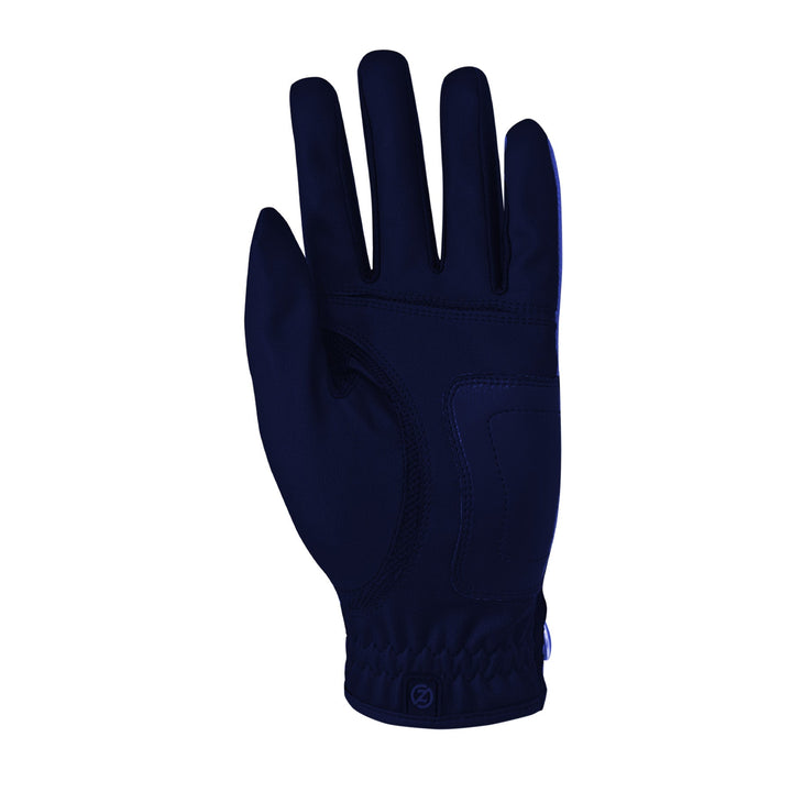Zero Friction men's performance golf glove with cabretta leather palm patch and spandex in red, white, and blue