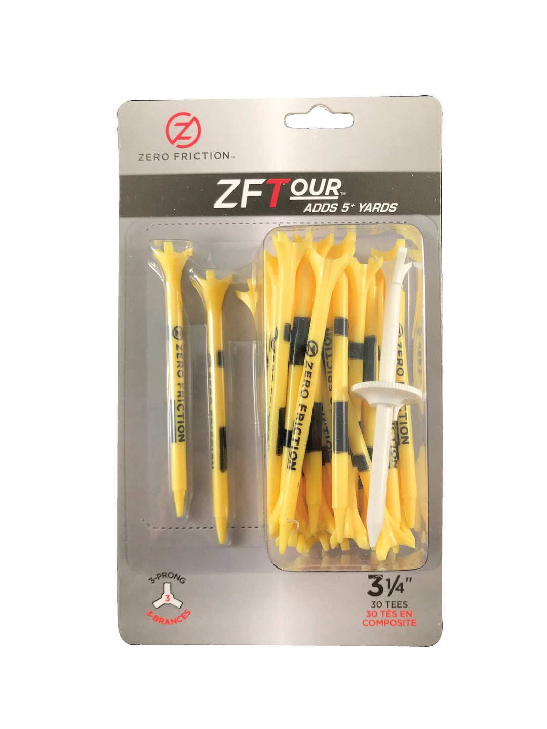 ZF Tour 3-prong tees-3 1/4 inch-Yellow