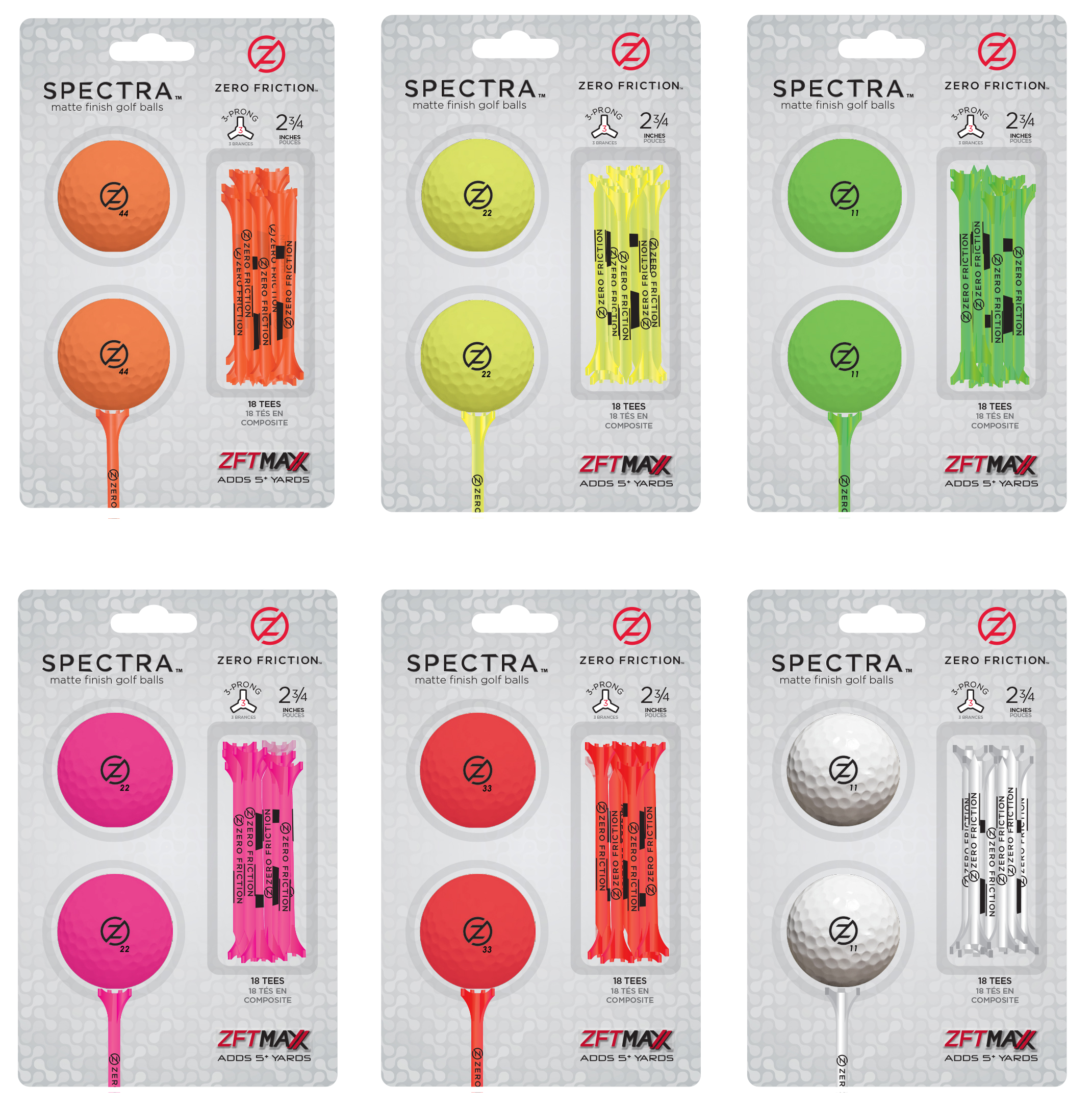 Spectra Two Ball-Tee Packs